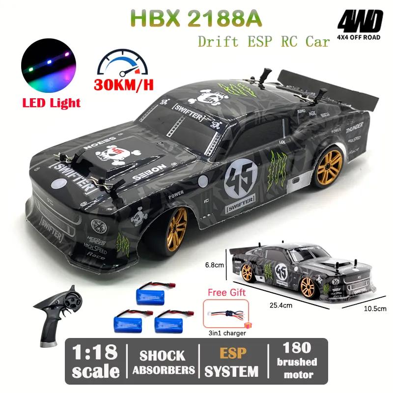 HBX 2188A 1/18 4 륜 구동 RC 자동차, 전문 성인 드리프트 모델 자동차, 고속 충전 어린이 리모컨 GTR 레이싱 카
